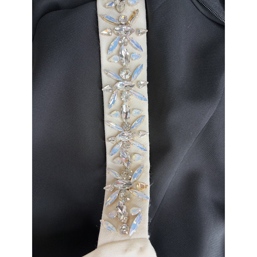 Sachin & Babi Dominica Gown Crystal Embellished Cross Back Maxi Dress Size 2 - Picture 5 of 6